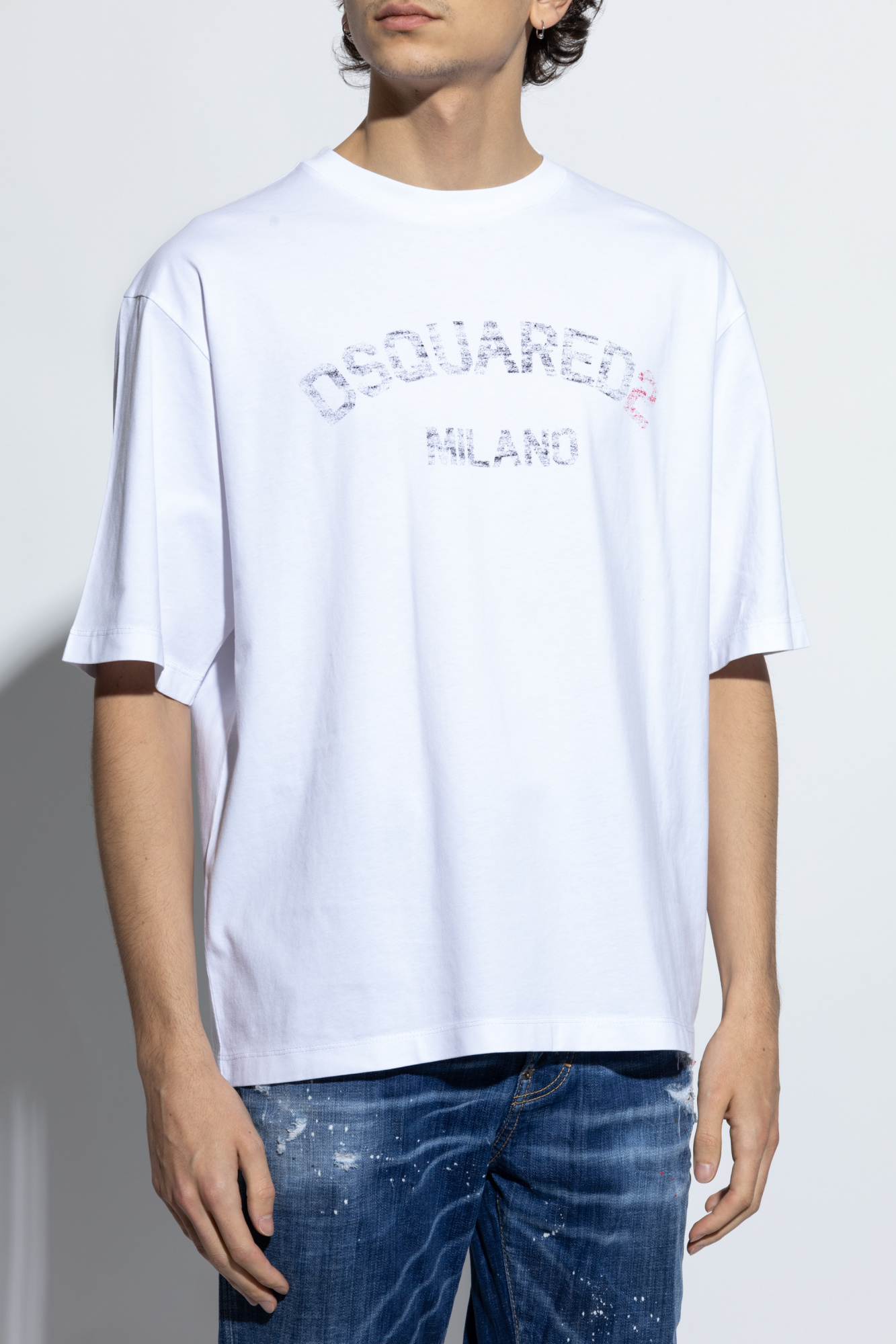 White T-shirt with printed logo Dsquared2 - Vitkac AS